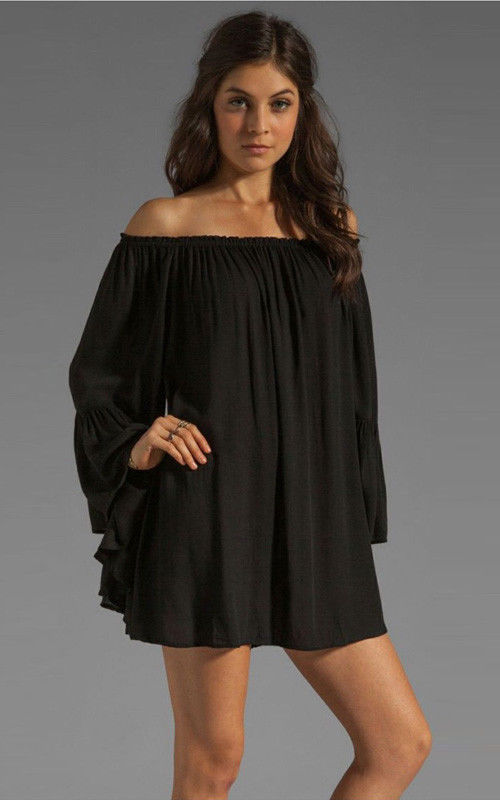 F2300-1  KAMANI FLOUNCE RUFFLE EDGE MINI DRESS